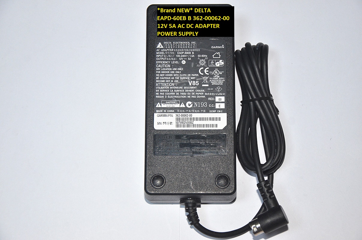 *Brand NEW* EAPD-60EB B DELTA 12V 5A AC100-240V AC DC ADAPTER 4pin 362-00062-00 POWER SUPPLY